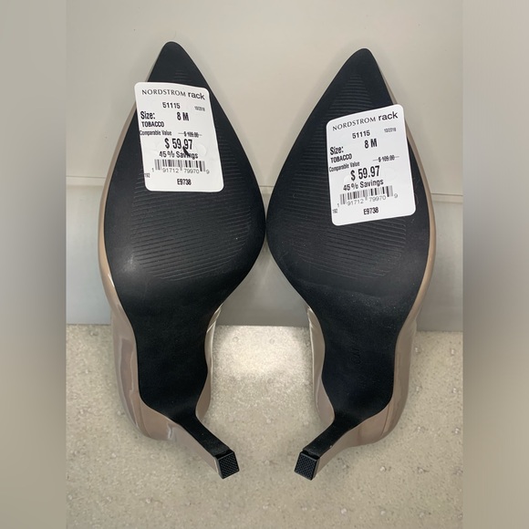 Calvin Klein Brady taupe patent stiletto. Size 8, but fits like a 7.5. - Picture 3 of 5